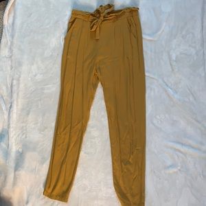 Yellow linen pants size: S